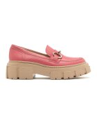 RYLKO Pantofi loafer de piele cu detaliu metalic Pauline - Auriu/Roz aprins