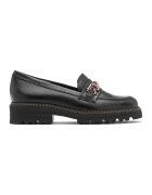 RYLKO Pantofi loafer de piele cu logo - Negru