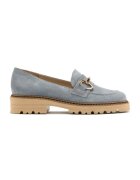 RYLKO Pantofi loafer de piele intoarsa Clarissa - Albastru deschis