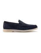 RYLKO Pantofi loafer de piele intoarsa cu varf rotund - Bleumarin