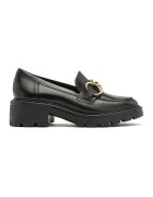 RYLKO Pantofi loafer de piele Sisi - Auriu/Negru