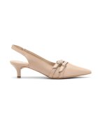 RYLKO Pantofi slingback de piele Sarah - Maro nisip