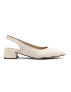 RYLKO Pantofi slingback din piele - Alb fildes