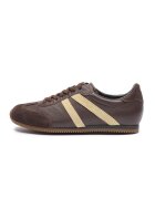 RYLKO Pantofi sport low-cut din piele Ethel - Maro/Galben pai