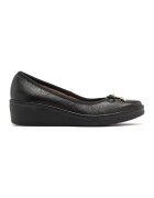 RYLKO Pantofi wedge de piele Sofia - Negru