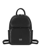 RYLKO Rucsac din piele cu logo metalic discret - Negru
