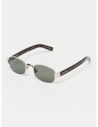 Saint Laurent Ochelari de soare ovali - Maro/Argintiu