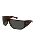 Saint Laurent Ochelari de soare wrap unisex - Negru/Maro