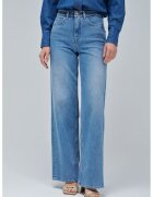 Salsa Jeans Blugi cu croiala ampla si talie inalta - Albastru pastel