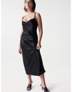 Salsa Jeans Rochie midi cu aspect de satin - Negru