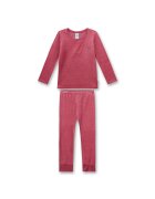 SANETTA Pijama cu decolteu la baza gatului - din amestec de modal - Roz pal