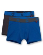 SANETTA Set de boxeri din amestec de bumbac - 2 perechi - Gri/Albastru