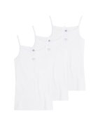 SANETTA Set de topuri cu model uni - 3 piese - Alb