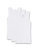 SANETTA Set de topuri de casa din bumbac - 3 piese - Alb