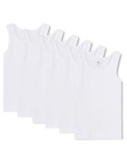 SANETTA Set de topuri din bumbac - 6 piese - Alb