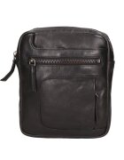 Santini Firenze Geanta crossbody unisex de piele 27263 - Negru