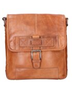 Santini Firenze Geanta crossbody unisex de piele 27265 - Maro cognac