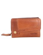 Santini Firenze Portofel unisex de piele 27255 - Maro cognac
