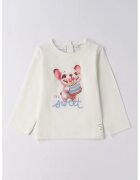 Sarabanda Bluza cu imprimeu grafic - Alb fildes/Albastru lavanda/Roz pastel