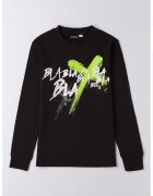 Sarabanda Bluza cu imprimeu grafic - Alb/Negru/Verde lime