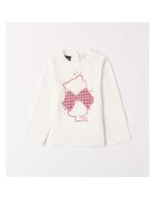 Sarabanda Bluza cu imprimeu pentru fetite - 0.7276 - Alb/Roz - Alb/Roz