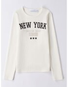 Sarabanda Bluza cu imprimeu text - Alb/Negru/Maro deschis