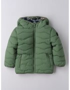 Sarabanda Geaca reversibila cu gluga - Maro deschis/Verde feriga/Bleumarin