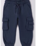 Sarabanda Pantaloni jogger cargo cu snur - Bleumarin