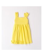Sarabanda Rochie cu aplicatie fluturas si volane pentru fete - 0.8348 - Galben