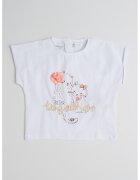 Sarabanda Tricou din amestec de bumbac cu model cu pisici - Alb/Roz neon