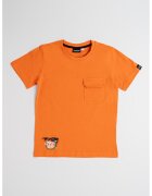 Sarabanda Tricou din bumbac cu buzunar pe piept - Portocaliu mandarina