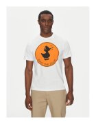 Save The Duck Tricou barbati DT0825M-BESY20 - Bumbac organic - Alb - Alb