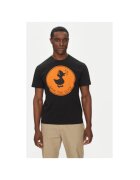 Save The Duck Tricou barbati DT0825M-BESY20 - Bumbac organic - Negru - Negru