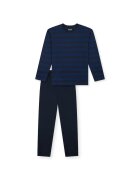 SCHIESSER Bluza lejera de pijama cu dungi - Albastru inchis -