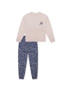 SCHIESSER Pantaloni de pijama lejeri cu animal print - Bej/Albastru