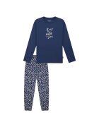 SCHIESSER Pijama cu pantaloni cu animal print - Albastru