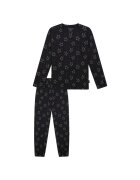 SCHIESSER Pijama cu pantaloni lungi si imprimeu stele - Negru