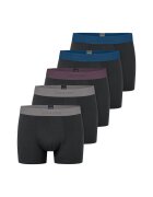 SCHIESSER Set de 5 perechi de boxeri cu banda logo in talie - Negru/Gri/Albastru