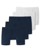 SCHIESSER Set de boxeri cu imprimeu - 5 perechi - Alb/Albastru inchis