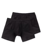 SCHIESSER Set de boxeri din amestec de bumbac Essentials - 2 perechi - Negru