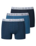 SCHIESSER Set de boxeri din bumbac organic - 3 perechi - Albastru