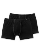SCHIESSER Set de boxeri uni cu cusaturi contrastante - 2 perechi - Negru