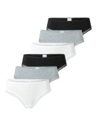 SCHIESSER Set de chiloti din amestec de bumbac - 6 perechi - Alb/Negru/Gri