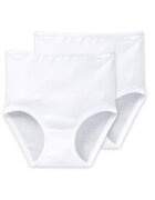 SCHIESSER Set de chiloti hipster cu talie inalta - 2 perechi - Alb optic