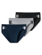 SCHIESSER Set de chiloti Rio - 3 perechi - Negru/Gri/Albastru inchis