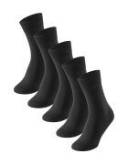 SCHIESSER Set de sosete lungi uni - 5 perechi - Negru