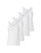 SCHIESSER Set de top-uri cu model uni - 4 piese - Alb