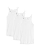 SCHIESSER Set de topuri din bumbac - 3 piese - Alb