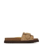Scholl Papuci dama - Joyce - piele naturala - bej inchis
