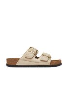 Scholl Papuci dama - model Bora 2 Straps - piele ecologica - Ivory